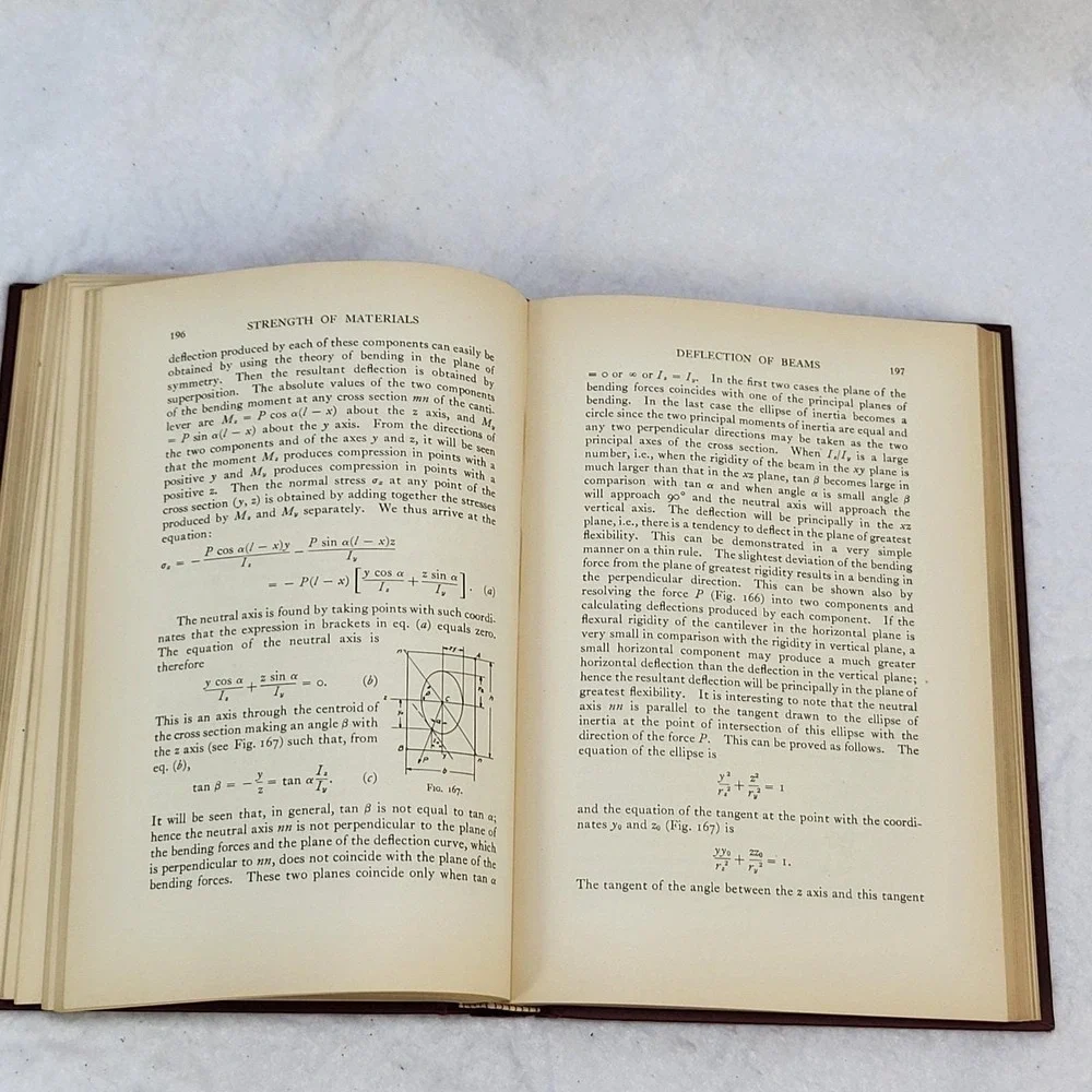 1938 Strength of Materials Part I Elementary Theory Problems Timoshenko HC